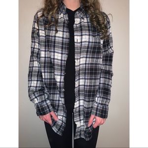 black and white flannel